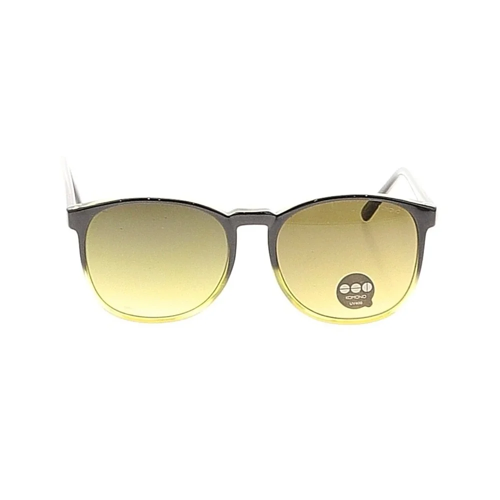 Komono Sunglasses Unisex OS Black Yellow New UV400 Gradient Lens Two-Tone Frame